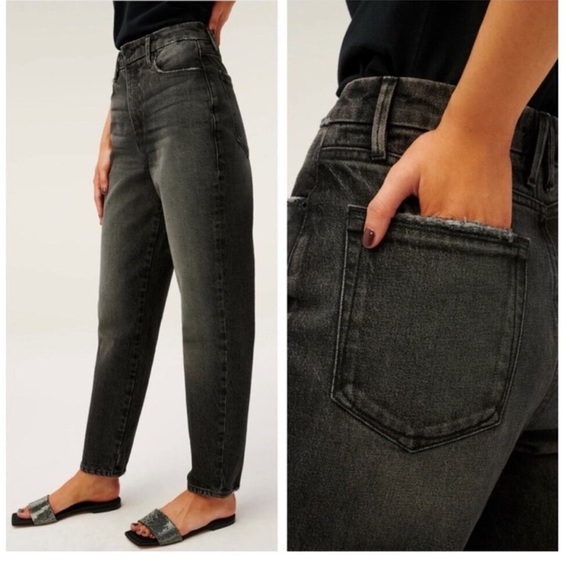 GOOD AMERICAN BLACK MOM JEANS SIZE
2/26" EUC - Picture 4 of 10